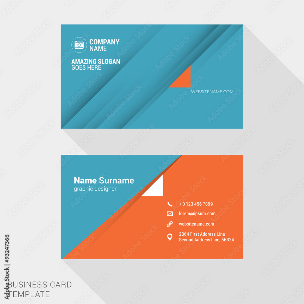 Vector Design Modern Creative and Clean Business Card Template. Flat Design Vector Illustration Vector Design Modern Creative and Clean Business Card Template. Flat Design Vector Illustration