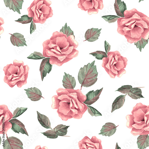 Rosebuds 1. Seamless pattern 2