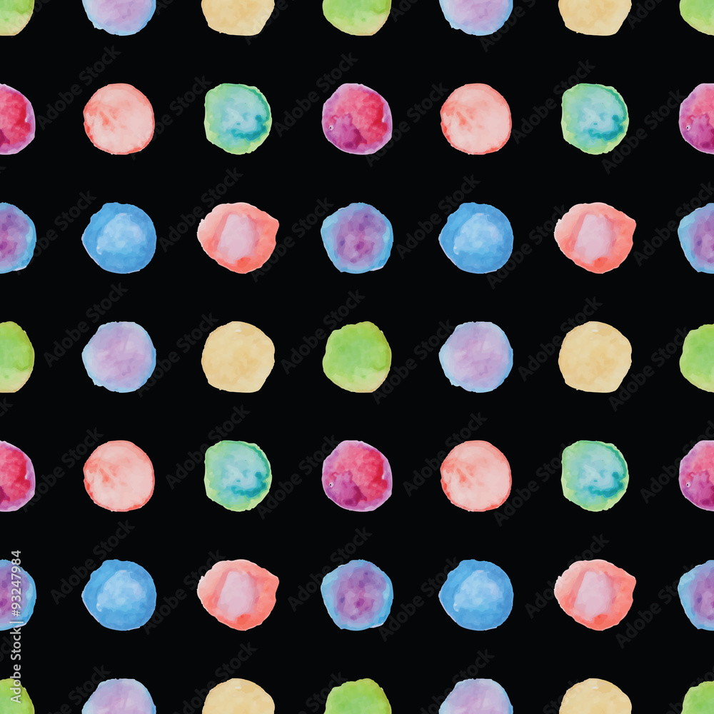Watercolour polka dot seamless pattern. Watercolour polka dot seamless pattern.