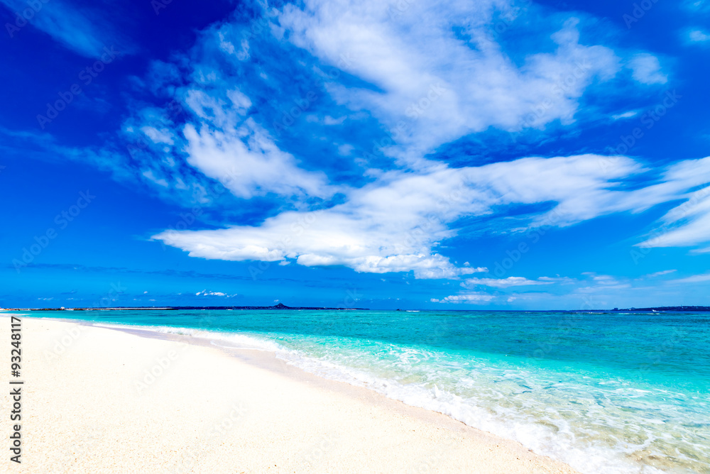 Sea, beach, landscape. Okinawa, Japan, Asia.