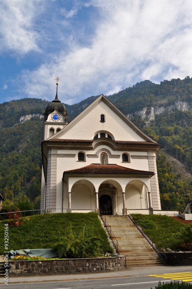römisch katholische Kirche der Gemeinde Wolfenschiessen, Kanton Nidwalden, Schweiz