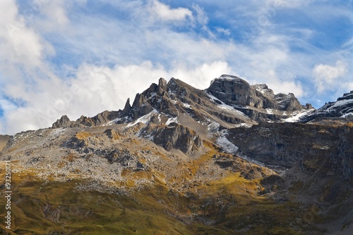 Schweizer Berge von der Bannalp aus: Ruchstock, Schlittchuechen, Engelberger Rotstock,Gitschen,, Haldigrat,