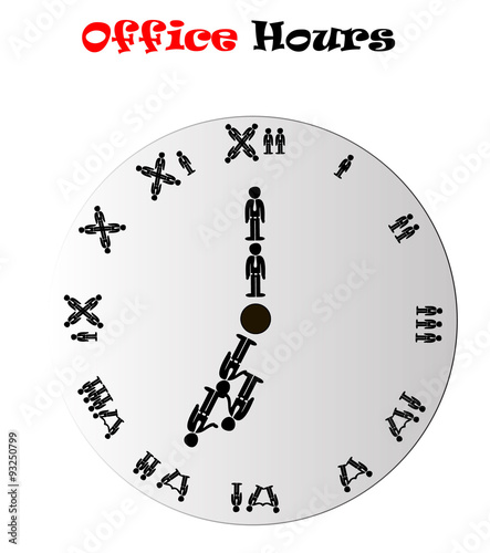 Morning office hours conceptual clock