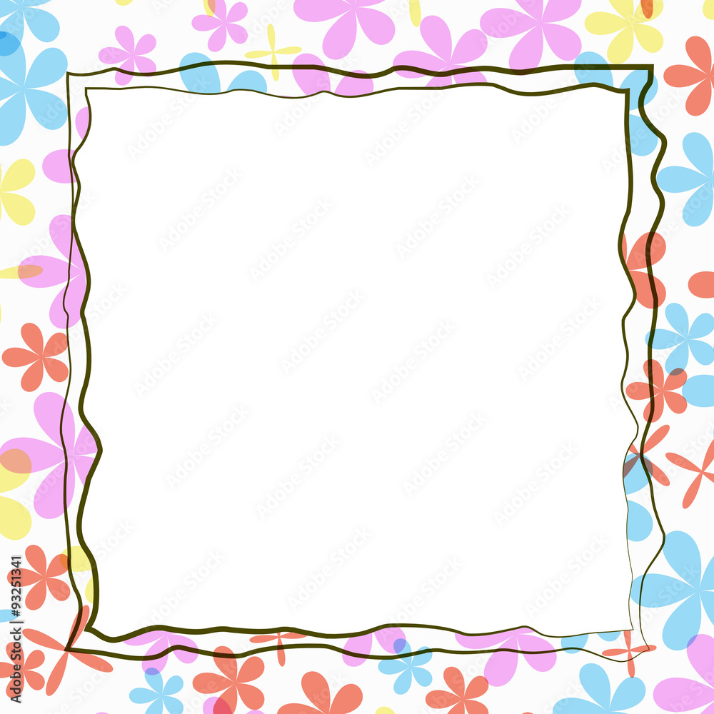 Obraz premium Floral frame design background texture
