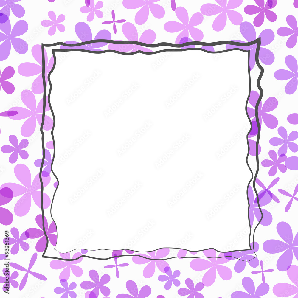 Floral frame design background texture