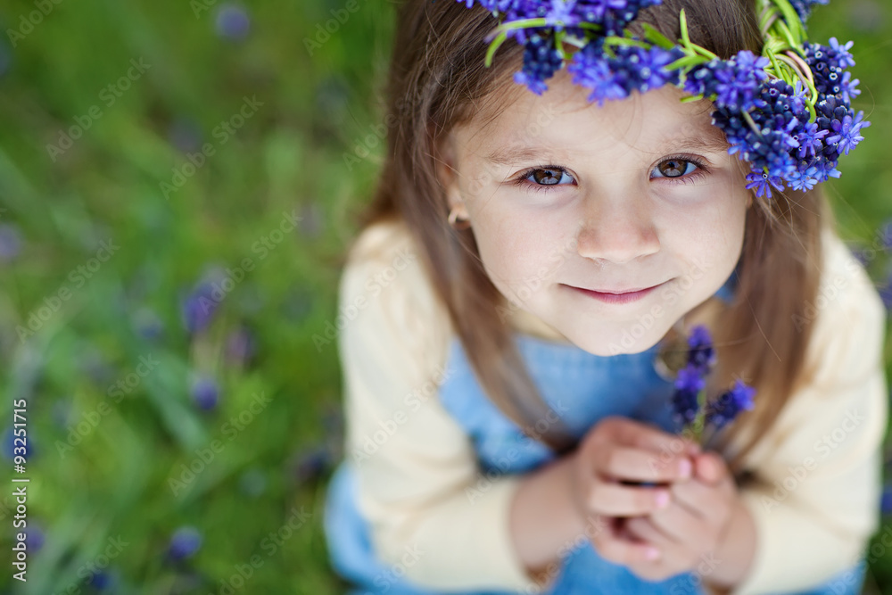 Happy little girl in nature Happy little girl in nature