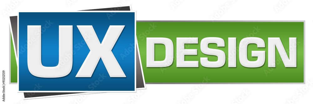 Obraz premium UX Design Green Blue Horizontal 