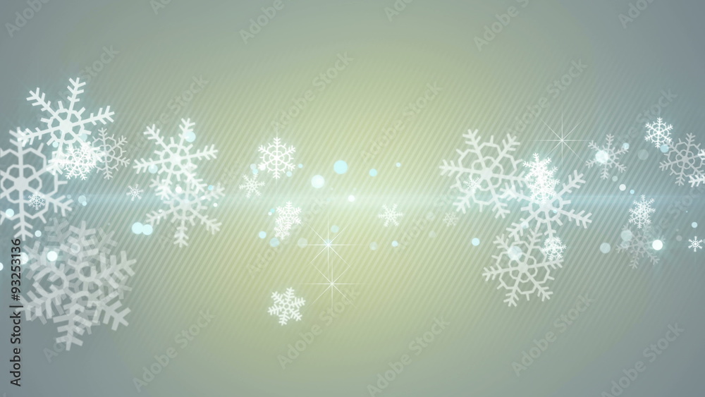 Christmas snowflakes seamless loop abstract background