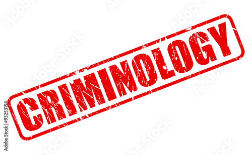 CRIMINOLOGY red stamp text