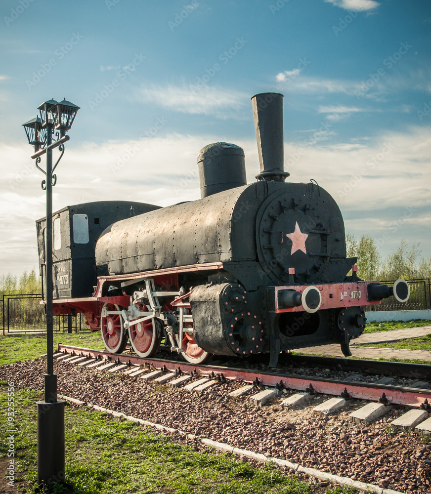 Naklejka premium old steam locomotives