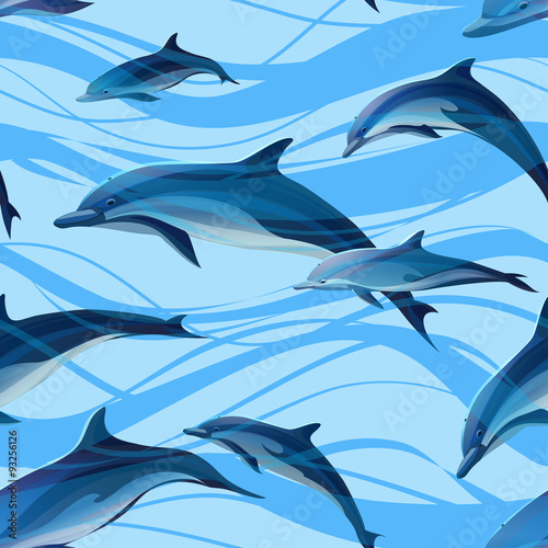 seamless texture with dolphins 1