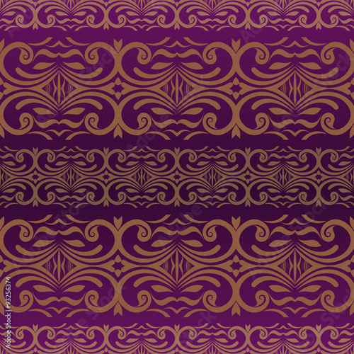 Vector seamless border in Victorian style.