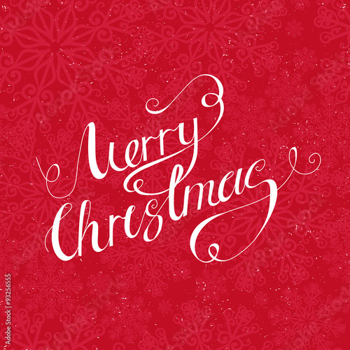 Calligraphic Merry Christmas lettering