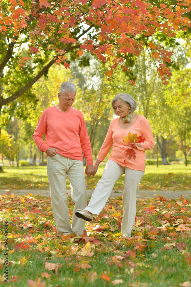 Senior couple in park Senior couple in park