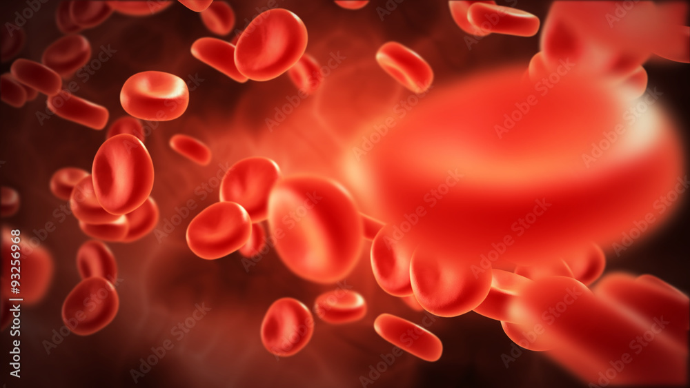 streaming blood cells in vein streaming blood cells in vein