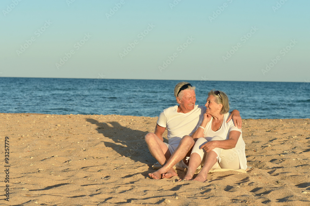 Mature couple on beach