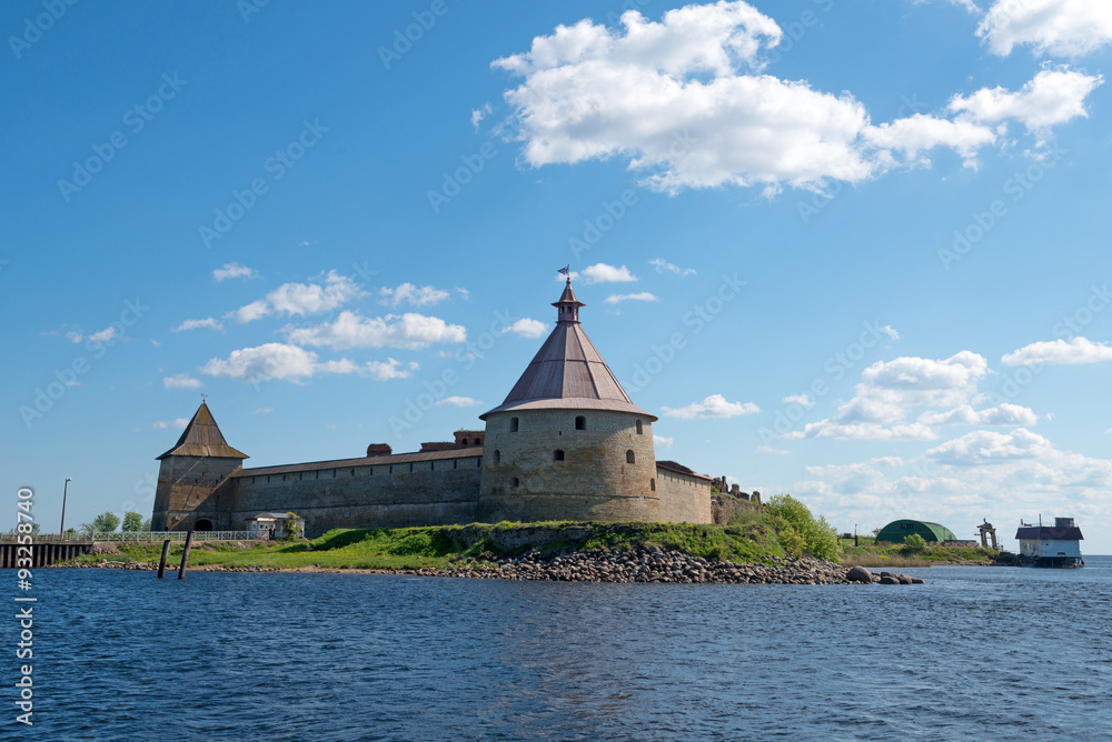 Fortress Shlisselburg, aka Oreshek (Nut) on island in St. Petersburg region, Russia.