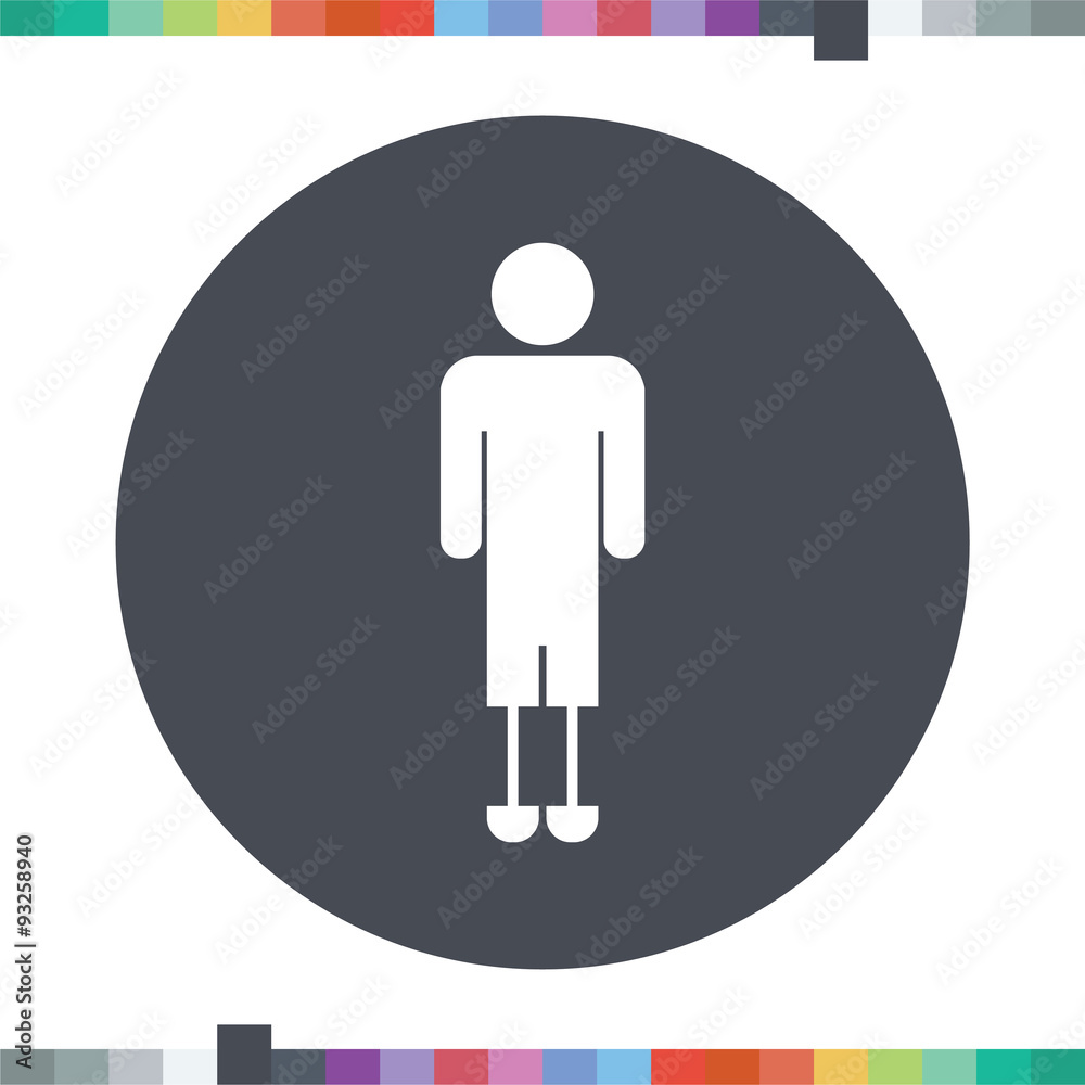 Amputee icon. Amputee icon.