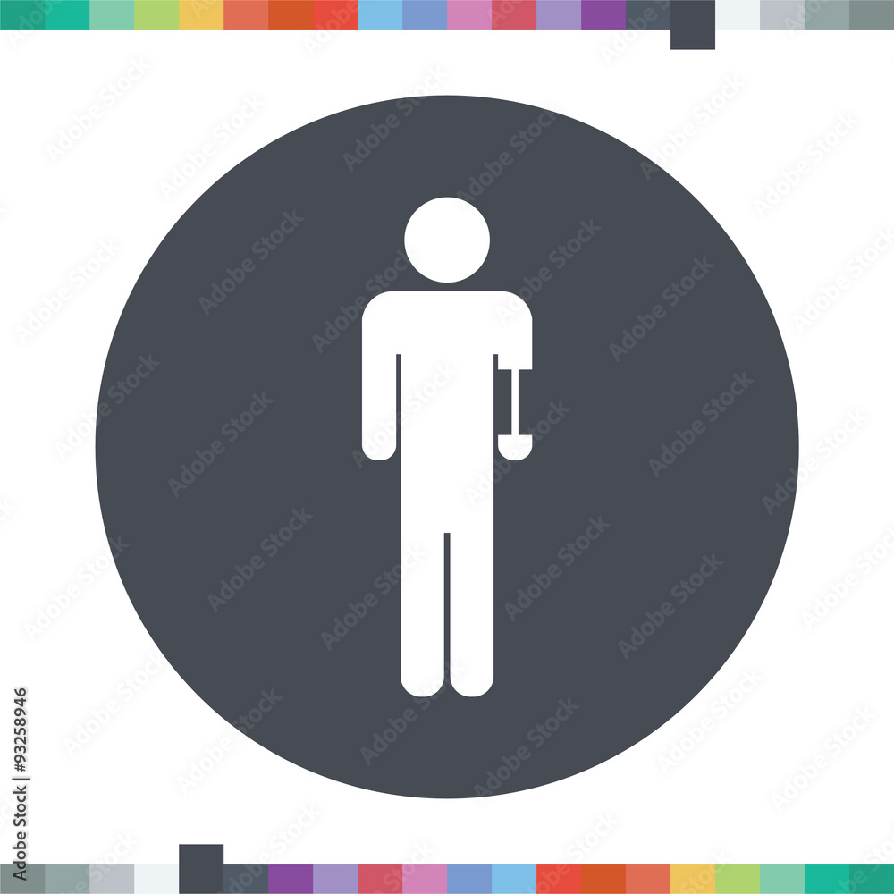 Amputee icon. Amputee icon.