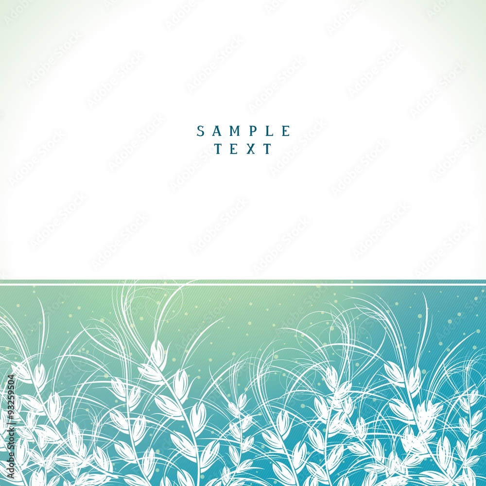 Template greeting card cover with artistic composition of ears. Vector eps 10