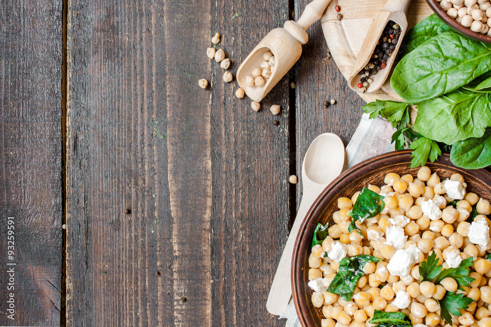 chickpeas with spinach and feta chickpeas with spinach and feta