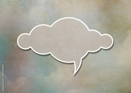 Cloud paper on old paper background