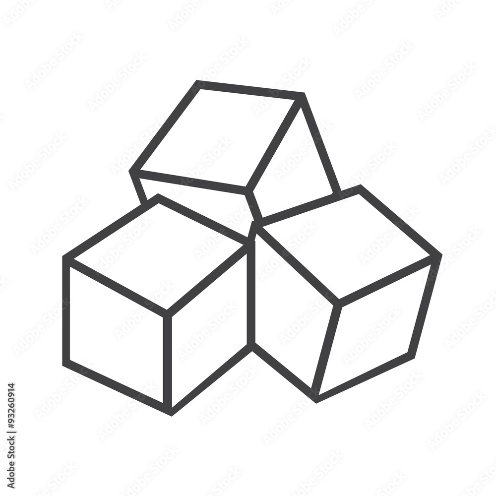 Sugar cubes icon Stock Vector | Adobe Stock