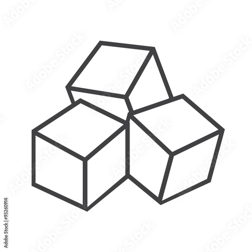 Sugar cubes icon