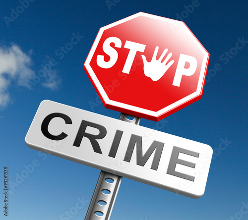 stop crime sign