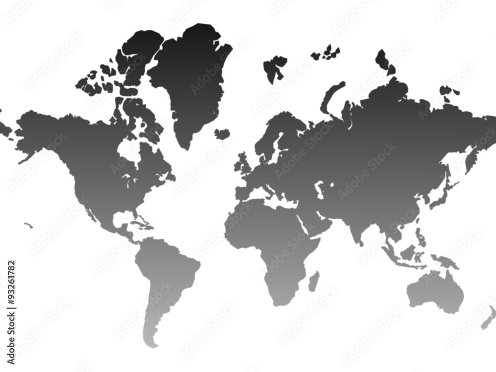 Obraz premium Futuristic World Map Illustration