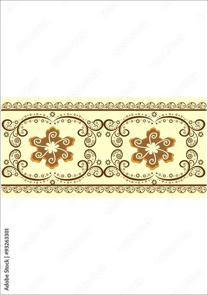 Obraz premium Decorative repeating vector Christmas ornament