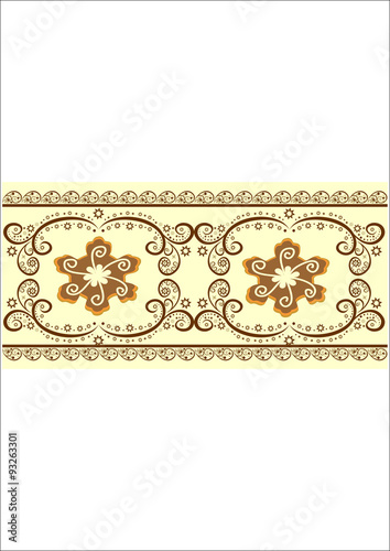 Decorative repeating vector Christmas ornament