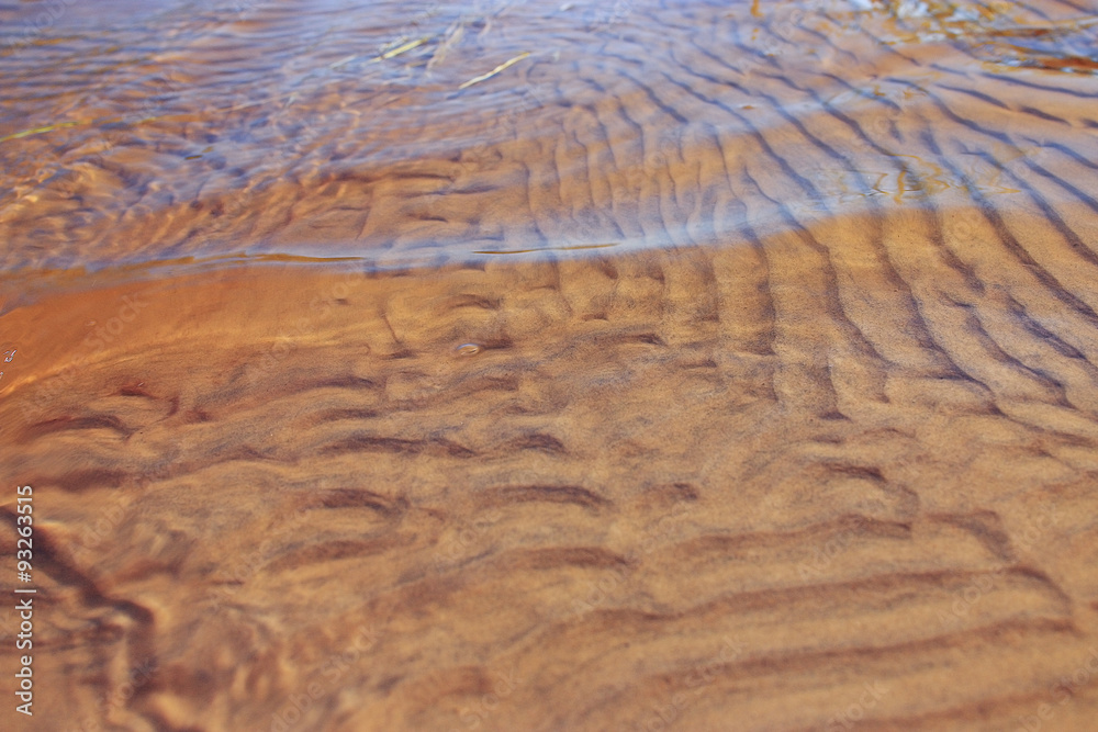 Fototapeta premium Sea sand texture wave pattern