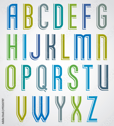 Colorful cartoon font, slim...