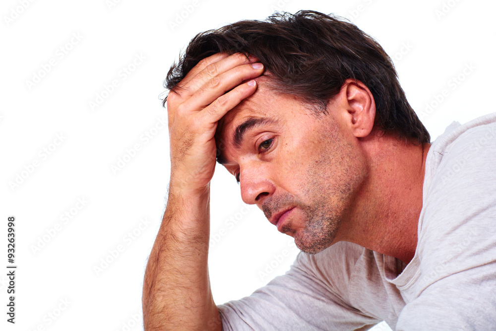Man having stress. Man having stress.