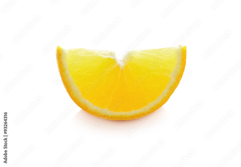 Slice of fresh orange isolated on white background Slice of fresh orange isolated on white background