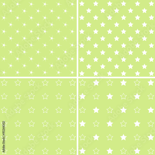 set of sweet green pattern