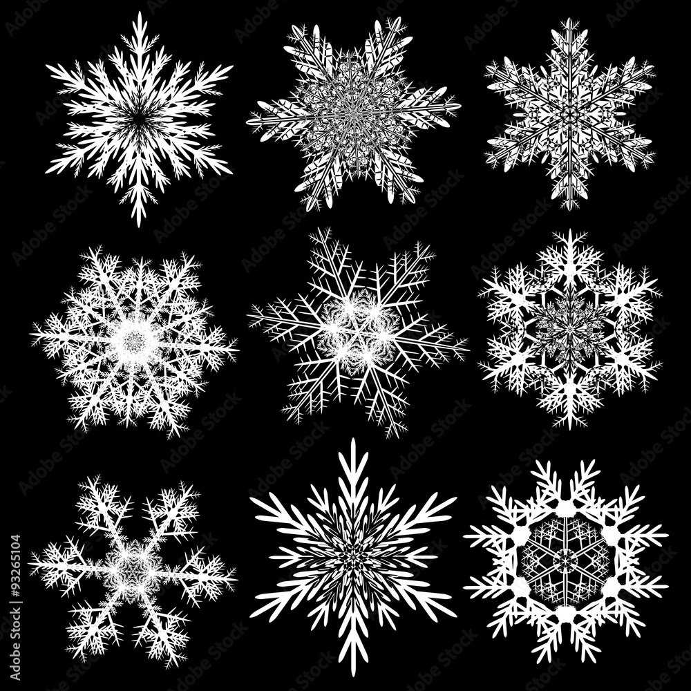 Snowflakes winter set Snowflakes winter set