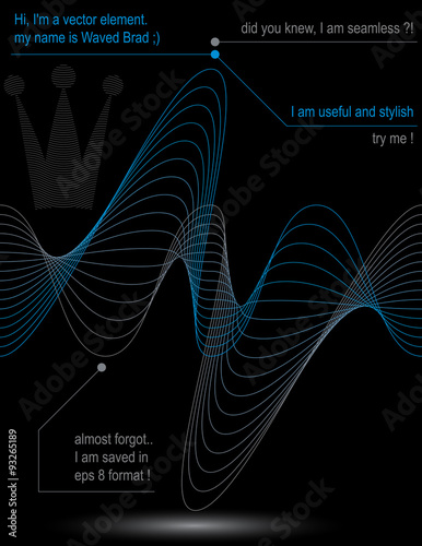 Rhythmic flowing lines, chi...