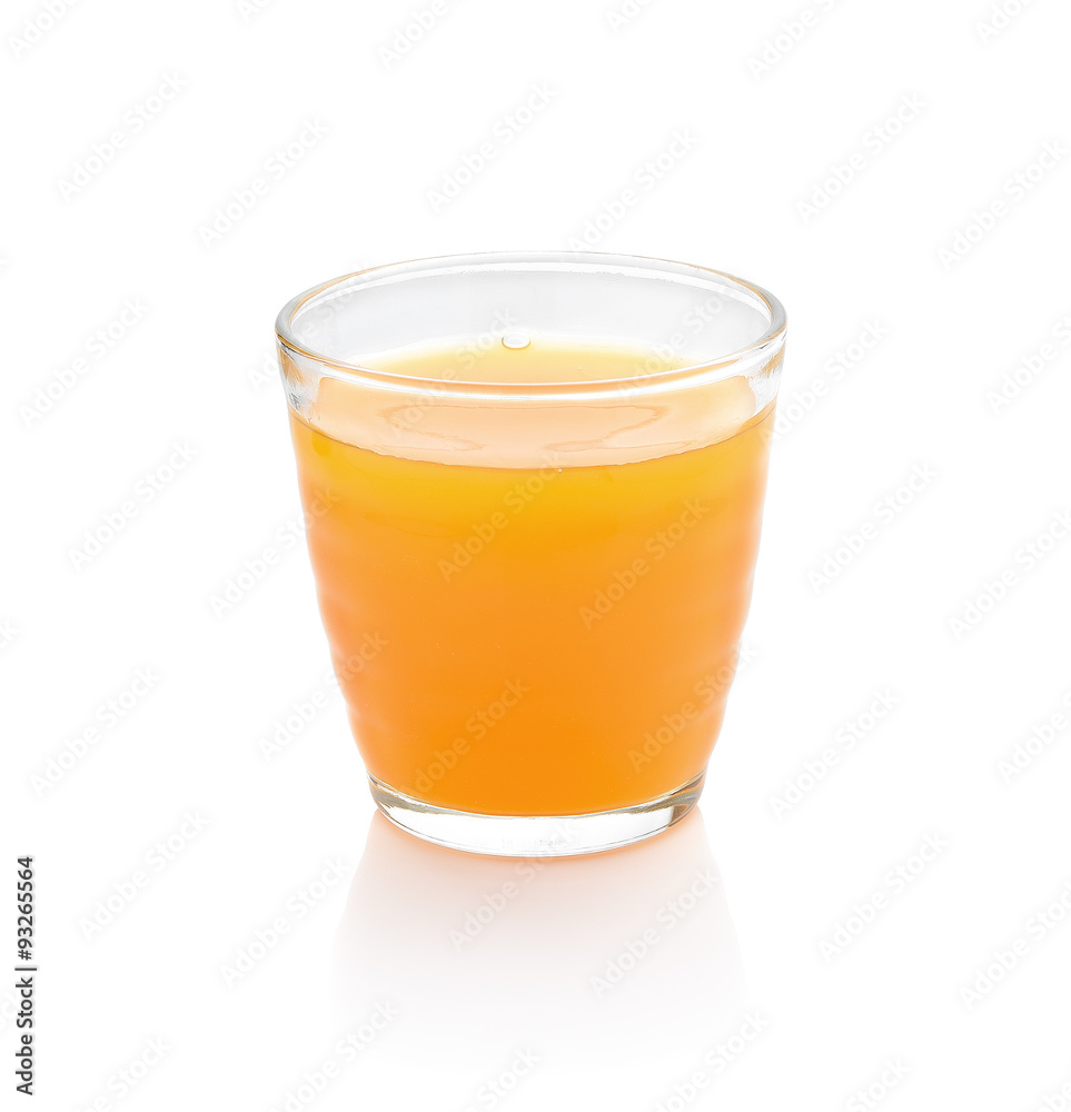 Orange juice and slices of orange isolated on white background Orange juice and slices of orange isolated on white background