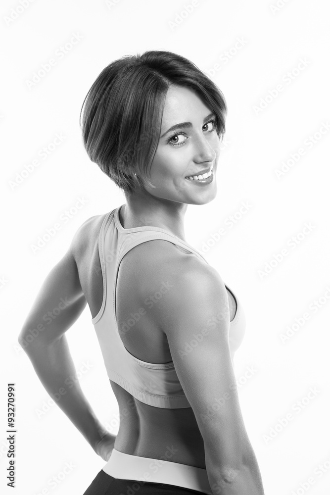 Naklejka premium fitness woman