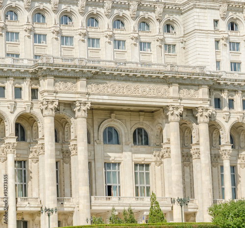 The building called "Casa Poporului" (People's House), the square "Piata Constitutiei". Bucharest, Romania.