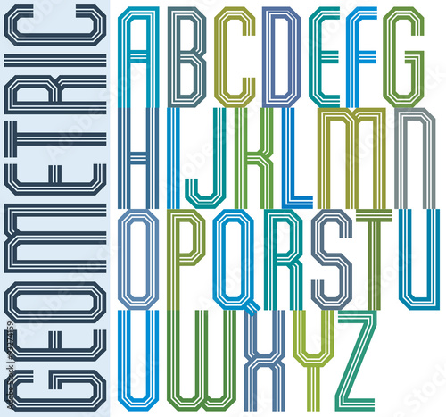 Retro colorful geometric fo...