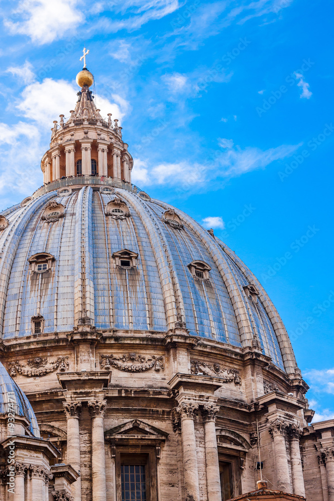 St. Peter's Basilica in Vatican City in Rome, Italy.