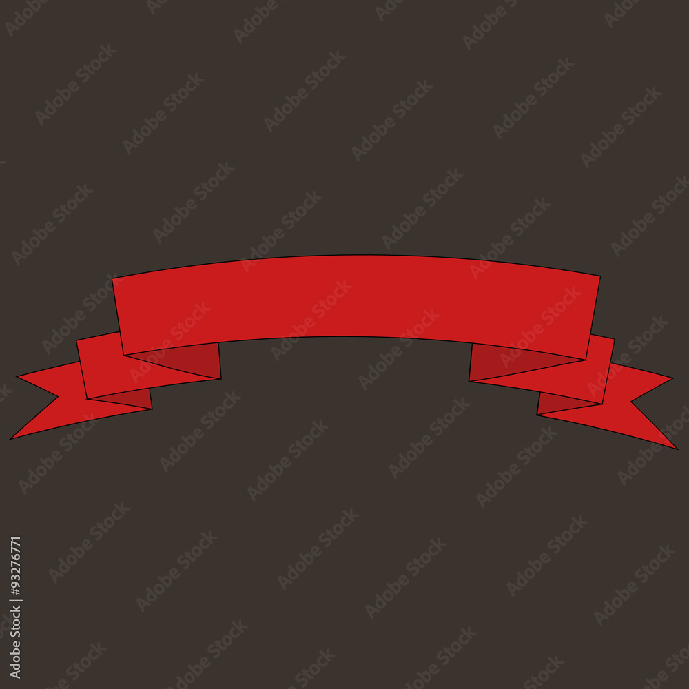 Red ribbon banner Red ribbon banner