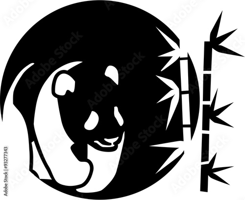 Fototapeta Naklejka Na Ścianę i Meble -  Panda with bamboo