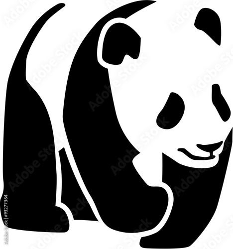 Fototapeta Naklejka Na Ścianę i Meble -  Panda silhouette