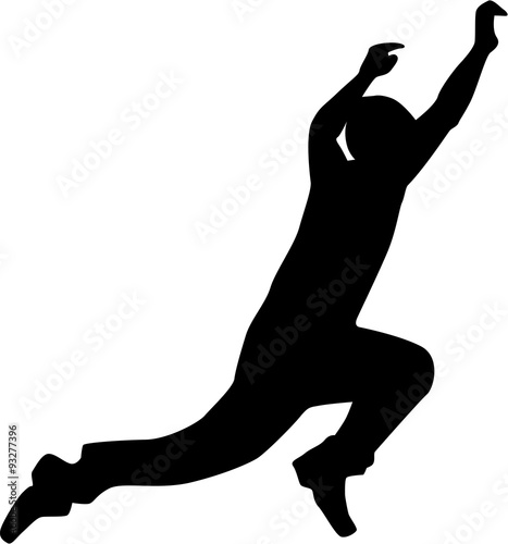 Silhouette jumping parkour