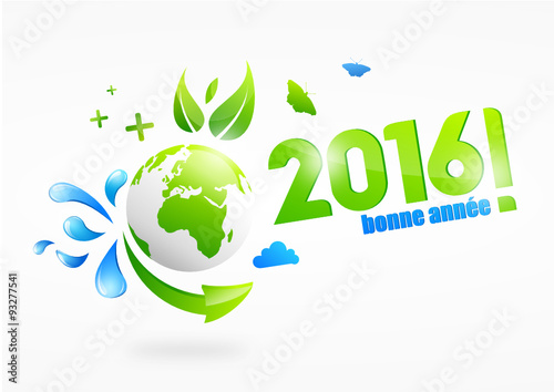 Bonne année 2016 ! Version verte et bleue