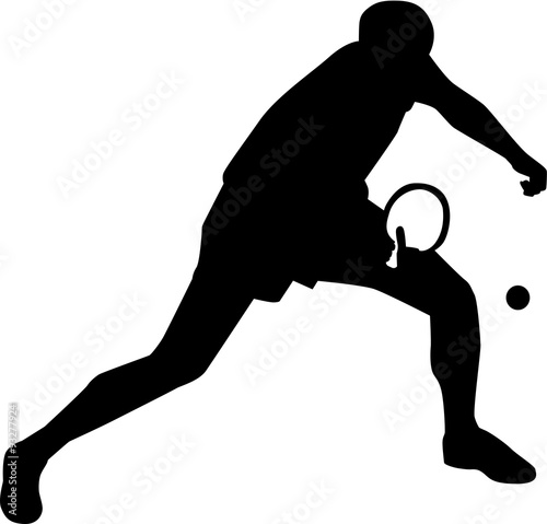 Ping pong player silhouette
